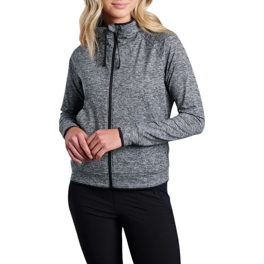 KUHL Bliss Dark Heather Grey Soft Premium Comfort Stretch Knit Hoody